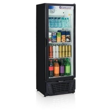 REFRIGERADOR GPTU-40PR VERT PORTA VIDRO 414 LTS LATERAIS PRETA - GELOPAR