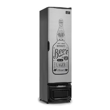 CERVEJEIRA VERTICAL  GCB-23E GW TIPO INOX LATERAIS PRETA 230L 220V 60HZ -  GELOPAR