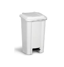 LIXEIRA RETANGULAR BRANCA COM PEDAL 25L - BOLIVAR