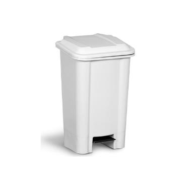 LIXEIRA RETANGULAR BRANCA COM PEDAL 25L - BOLIVAR