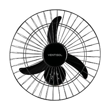 VENTILADOR DE PAREDE OSCILANTE NEW PRETO 50CM - VENTISOL