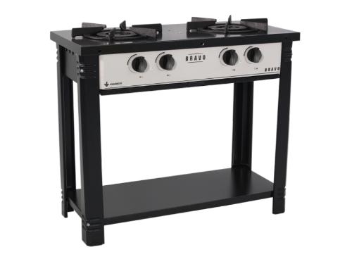 FOG�O 2 BOCAS BRAVO GRAFITE COM MANIPULO PRETO SEM ESPERA PARA FORNO - VEN�NCIO