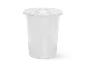 LIXEIRA REDONDA COM TAMPA BRANCA 100L - BOLIVAR