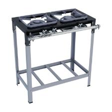 FOG�O 2 BOCAS STORI TOP 1 QUEIMADOR SIMPLES E 1 DUPLO 30X30 - METALMAQ