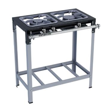FOG�O 2 BOCAS STORI MAX 1 QUEIMADOR SIMPLES E 1 DUPLO 30X30 - METALMAQ
