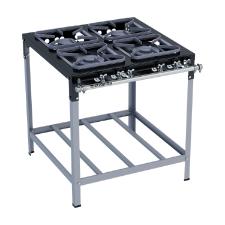 FOG�O 4 BOCAS STORI TOP 2 QUEIMADORES SIMPLES E 2 DUPLOS 30X30 - METALMAQ