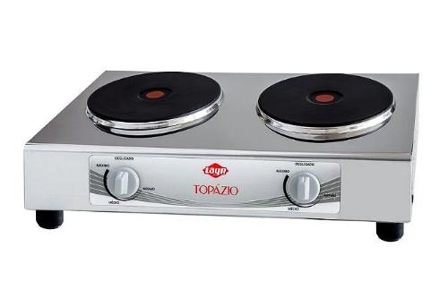 FOG�O EL�TRICO 2 BOCAS TOP�ZIO 4.0 INOX 220V - LAYR