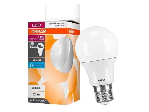 OSRAM LAMP BULBO LED CLA75 9,5W 6500K 1018lm BIV E27 G4