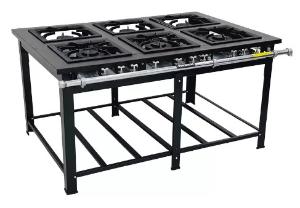 FOGAO IND GAS MAXI 6QD VENANCIO 40X40 PERFIL 10