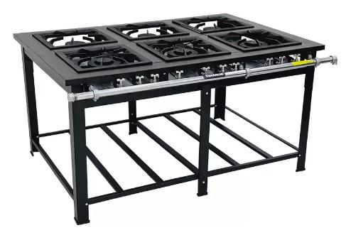 FOGAO IND GAS MAXI 6QD VENANCIO 40X40 PERFIL 10