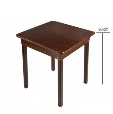 Mesa Quadrada De Madeira 70x70 Cm Imbuia Madesil