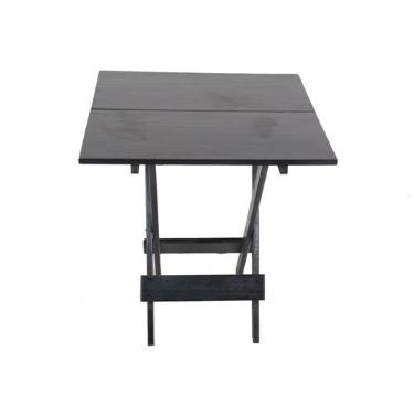 Mesa Quadrada De Madeira 70x70 Cm Preto Madesil
