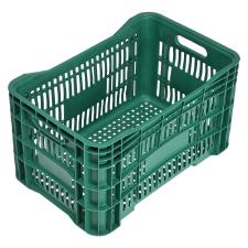 Caixa Hortifruti C/Porta Etiqueta Verde 50 Litros