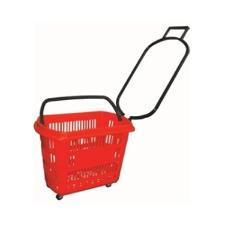 Cesta S.1200 Al�a/Roda Plastica Vermelho 30 Litros