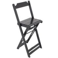Cadeira Bistro Dobravel Madeira Preto Madesil