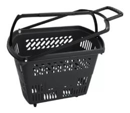 CESTA S.1200 ALCA/RODA PLASTICA PRETA 30 LITROS