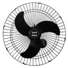 VENTILADOR OSC PAREDE 60CM GRADE A�O PRETO BIV 200W VENT NEW