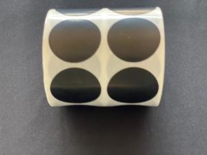 ETIQUETA  3X3 REDONDA PRETA