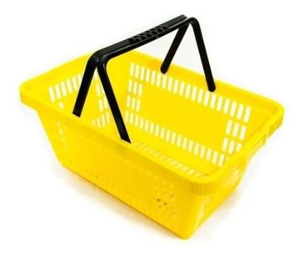 CESTA DE SUPERMECADO AMARELA NATUPLAST