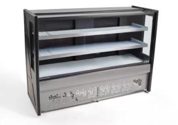 BALCAO REFRIGERADO 1,25M 2 PLACAS 220V PT - PLATINUM