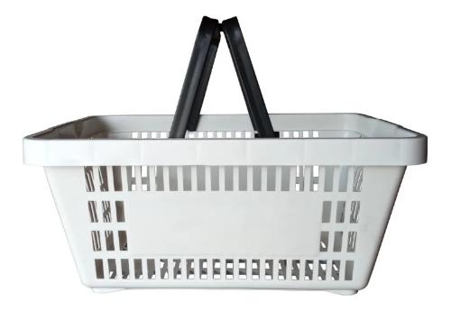 CESTA DE SUPERMECADO BRANCA NATUPLAST