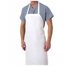 AVENTAL PVC FORRADO BRANCO 0,30MM - 1,20 X 0,70M