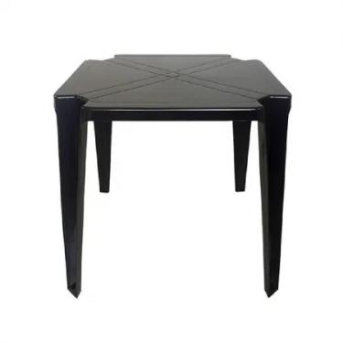 MESA QUADRADA GRAFITE MISTA PLASTICO