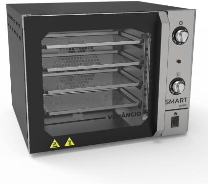 FORNO IND CONVECTOR SMART BASIC 4 ESTEIRAS ELETRICO PRETO