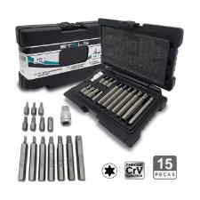 JOGO DE BITS TORX 15 PE�AS T20 A T55 1131356 - STELS