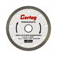 DISCO DE CORTE DIAMANTADO 110MM PARA PORCELANATO TURBO - CORTAG