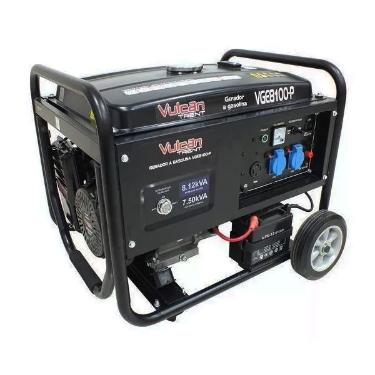 GERADOR � GASOLINA 15HP PARTIDA EL�TRICA VGE8100P - VULCAN