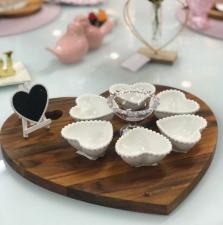 Mini Bowl de Vidro com Borda de Bolinha e P� da Quadrifoglio