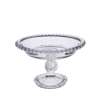 Boleira Pequena de Vidro com P� de Bolinha da Quadrifoglio