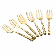 Jogo com 6 Garfinhos Dourados Spring da Rojemac