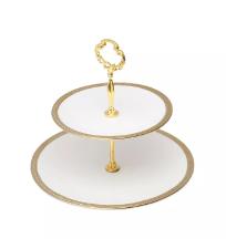 Porta Doce de Porcelana 2 Andares Paddy