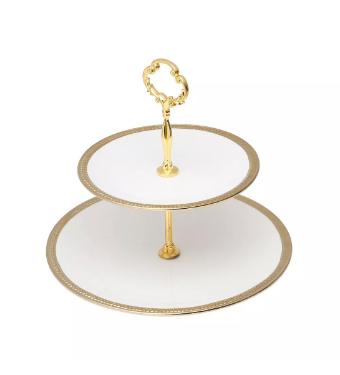 Porta Doce de Porcelana 2 Andares Paddy