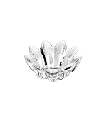 Porta Vela Pequeno em Cristal Flor