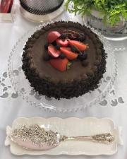 P� para Bolo Prateada Antique de Zamac