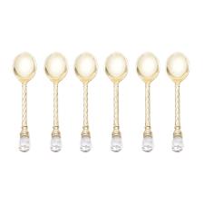Jogo de 6 Colheres Douradas de Zamac