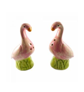 Saleiro e Pimenteiro em Cer�mica Flamingo