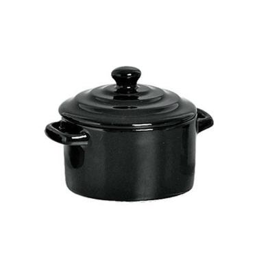 Mini Ca�arola em Cer�mica Preta
