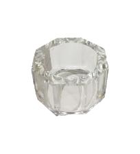 Conjunto com Quatro Anel de Guardanapo Hexagonal de Cristal