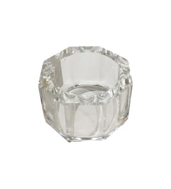 Conjunto com Quatro Anel de Guardanapo Hexagonal de Cristal