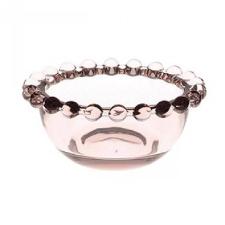 Bowl de Vidro Redondo Pequeno de Bolinha Rosa da Quadrifoglio