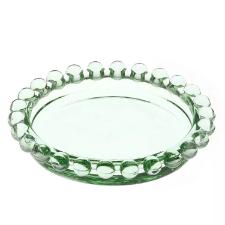 Mini Prato de Vidro com Borda de Bolinha Verde da Quadrifoglio