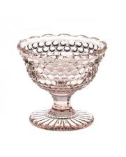 Porta Joia Pedestal em Vidro de Bolinha Rosa