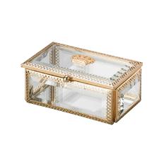 Porta Joia de Vidro Zamac Crown