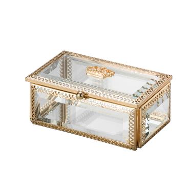 Porta Joia de Vidro Zamac Crown