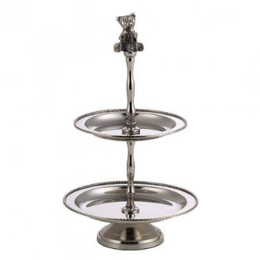 Porta Doce de Lat�o Dois Andares Ursinho