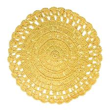 Lugar Americano Croch� Amarelo 38cm